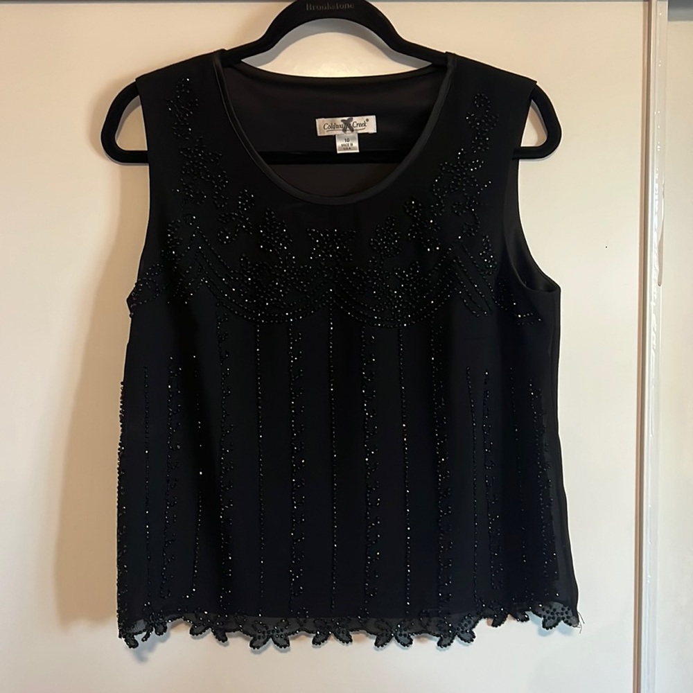 Vintage Coldwater Creek beaded top. Size 10.